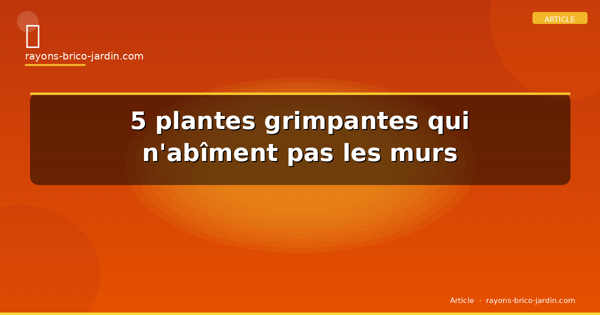 5 plantes grimpantes qui n’abîment pas les murs