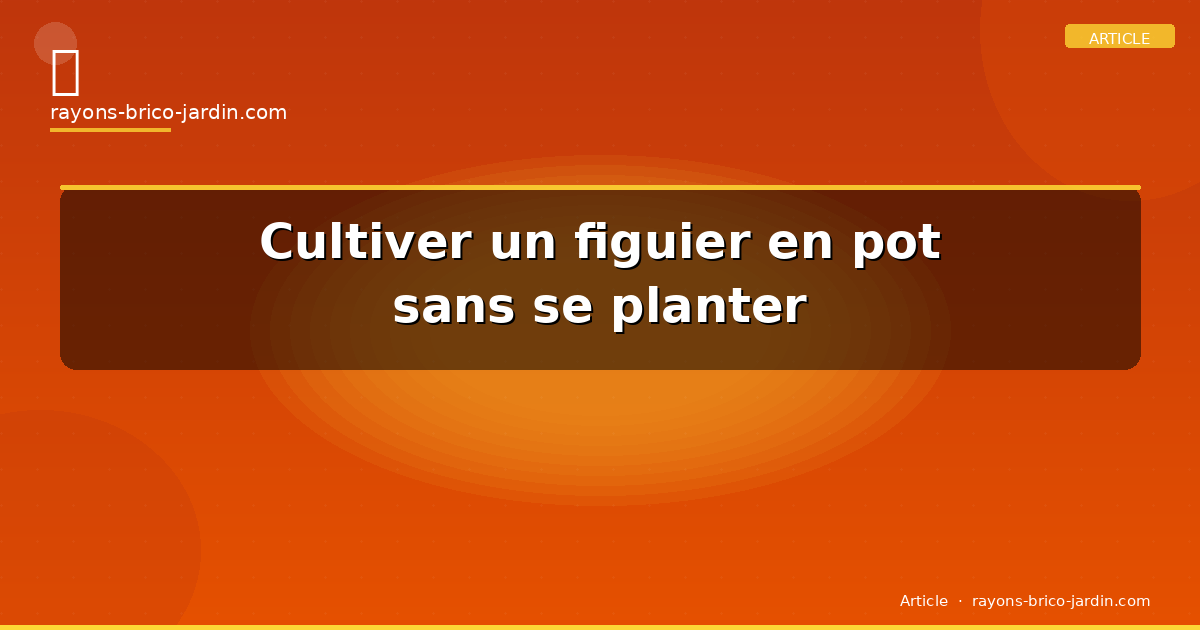 Cultiver un figuier en pot sans se planter