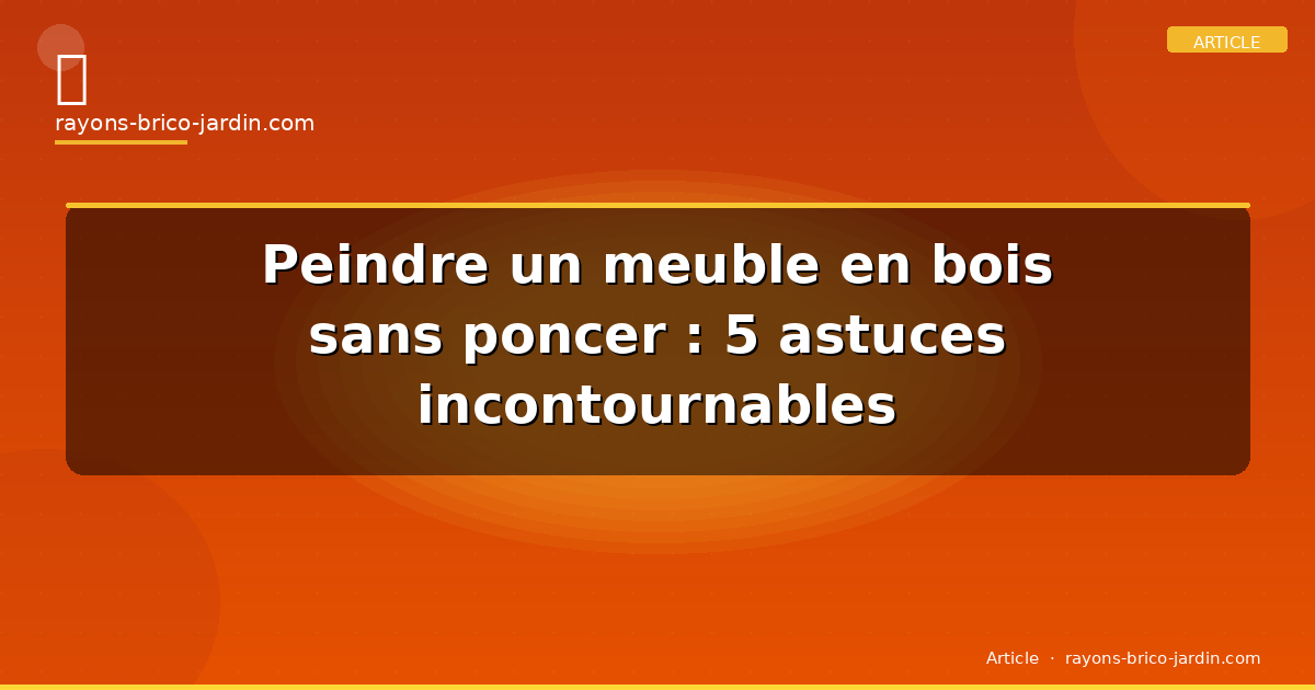 Peindre un meuble en bois sans poncer : 5 astuces incontournables